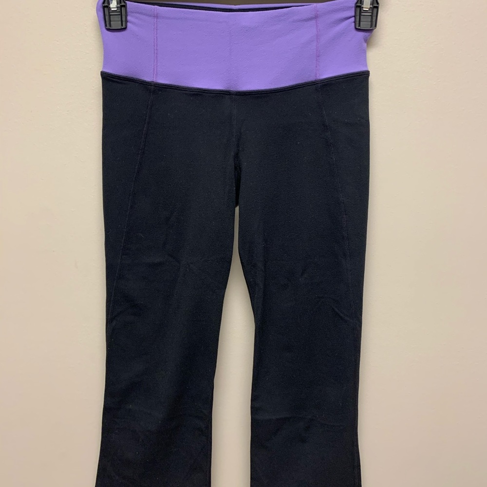 Lululemon Athletica 4 Black Flare Split Crop Pants